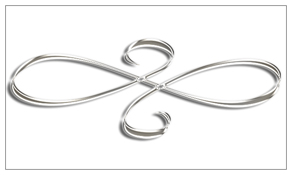 DNSEMP-C-601-SL-WT Silver Scroll  White